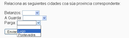 menu desplegable menu desplegable