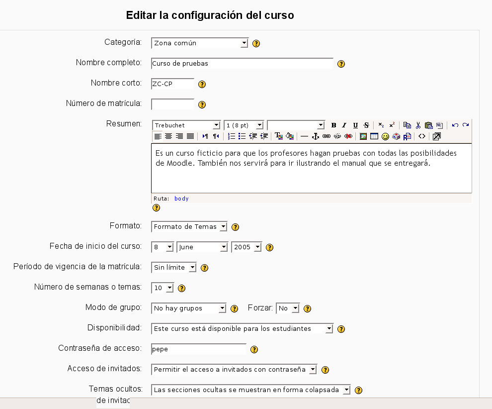 configuracion configuracion