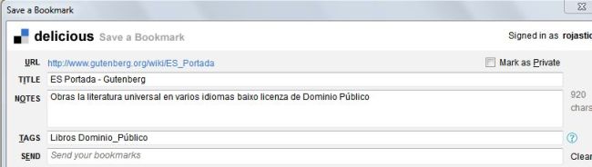 Etiquetando Páxina Etiquetando Páxina
