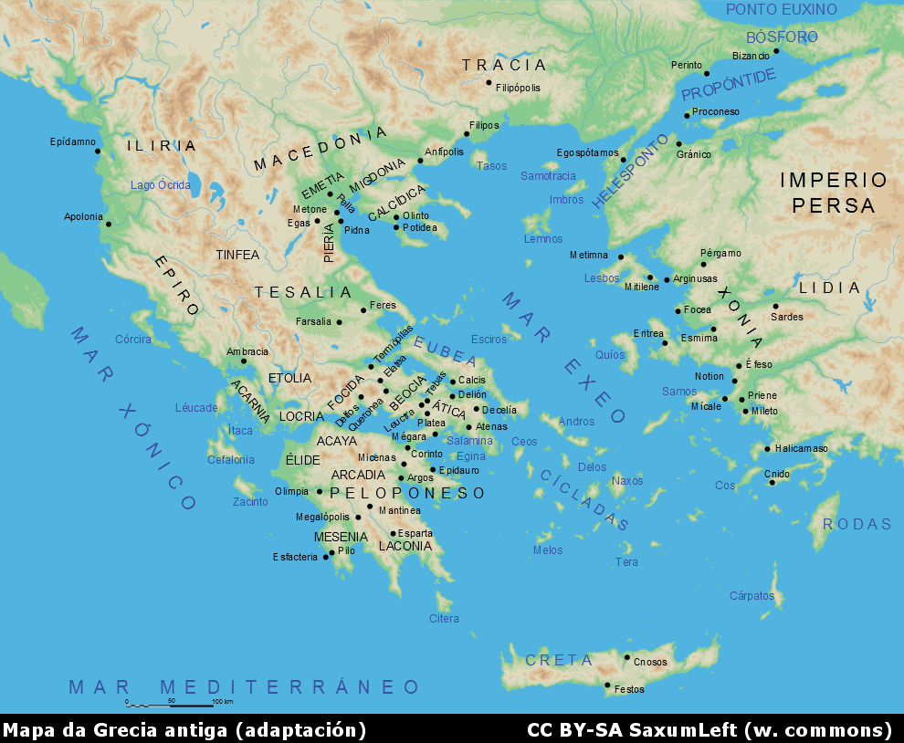 Mapa de Grecia