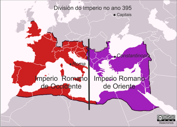 División do Imperio Romano