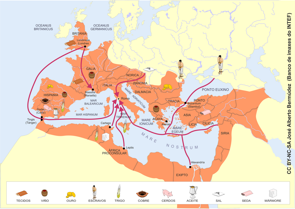 Rutas comerciais romanas