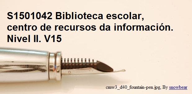 S1501042 Biblioteca escolar, centro de recursos da información. Nivel II. V15 