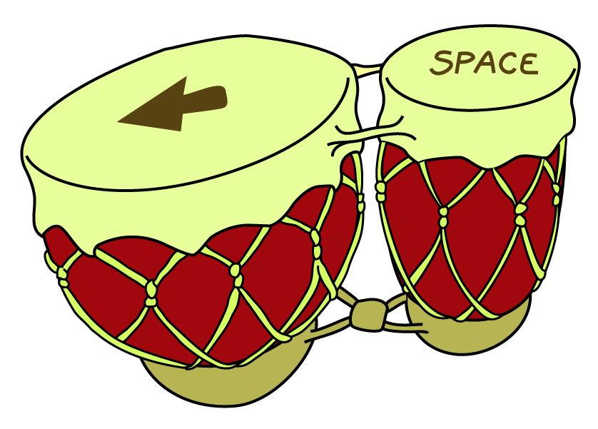 clica aqui para tocar os bongos coa Makey Makey