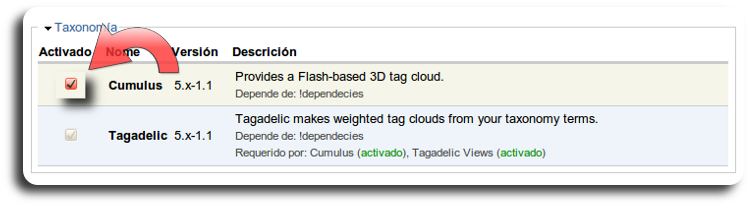 módulo cumulus activado módulo cumulus activado