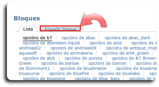 engadir bloque engadir bloque