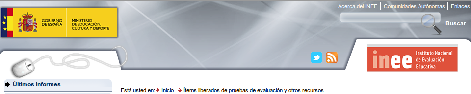 Ítems liberados en probas nacionais e internacionais