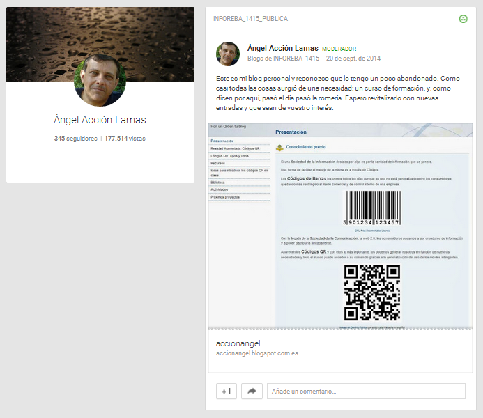 Imaxe do post de presentación do blogue persoal Imaxe do post de presentación do blogue persoal