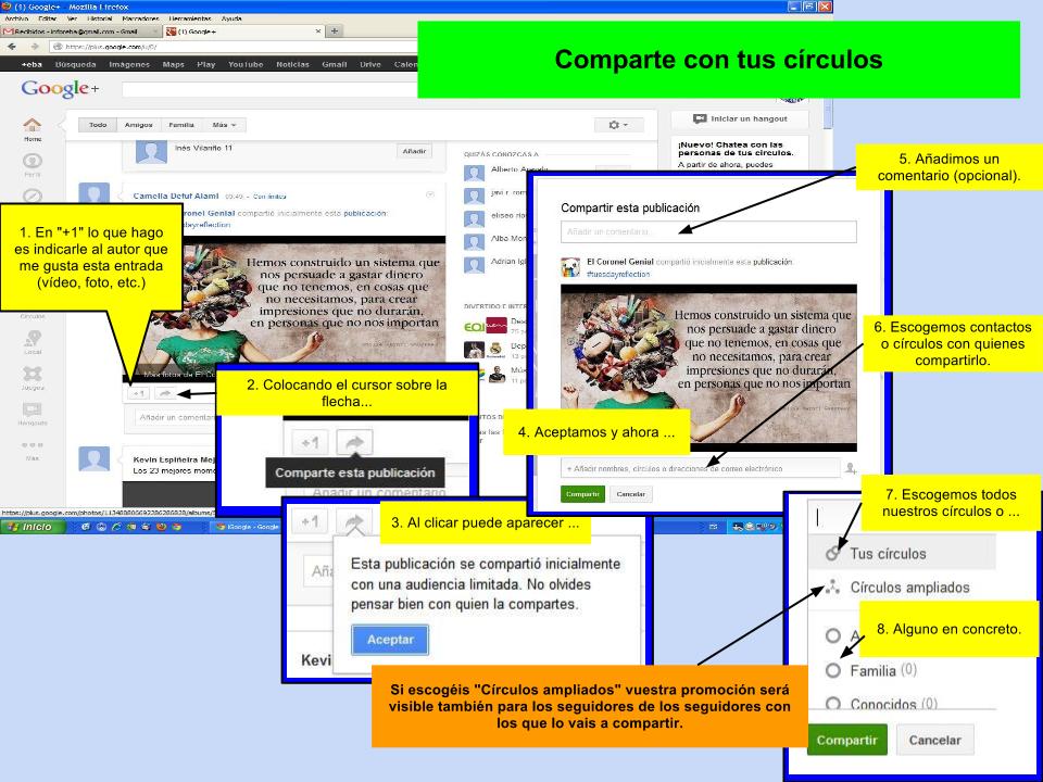 Comparte con tus círculos Comparte con tus círculos