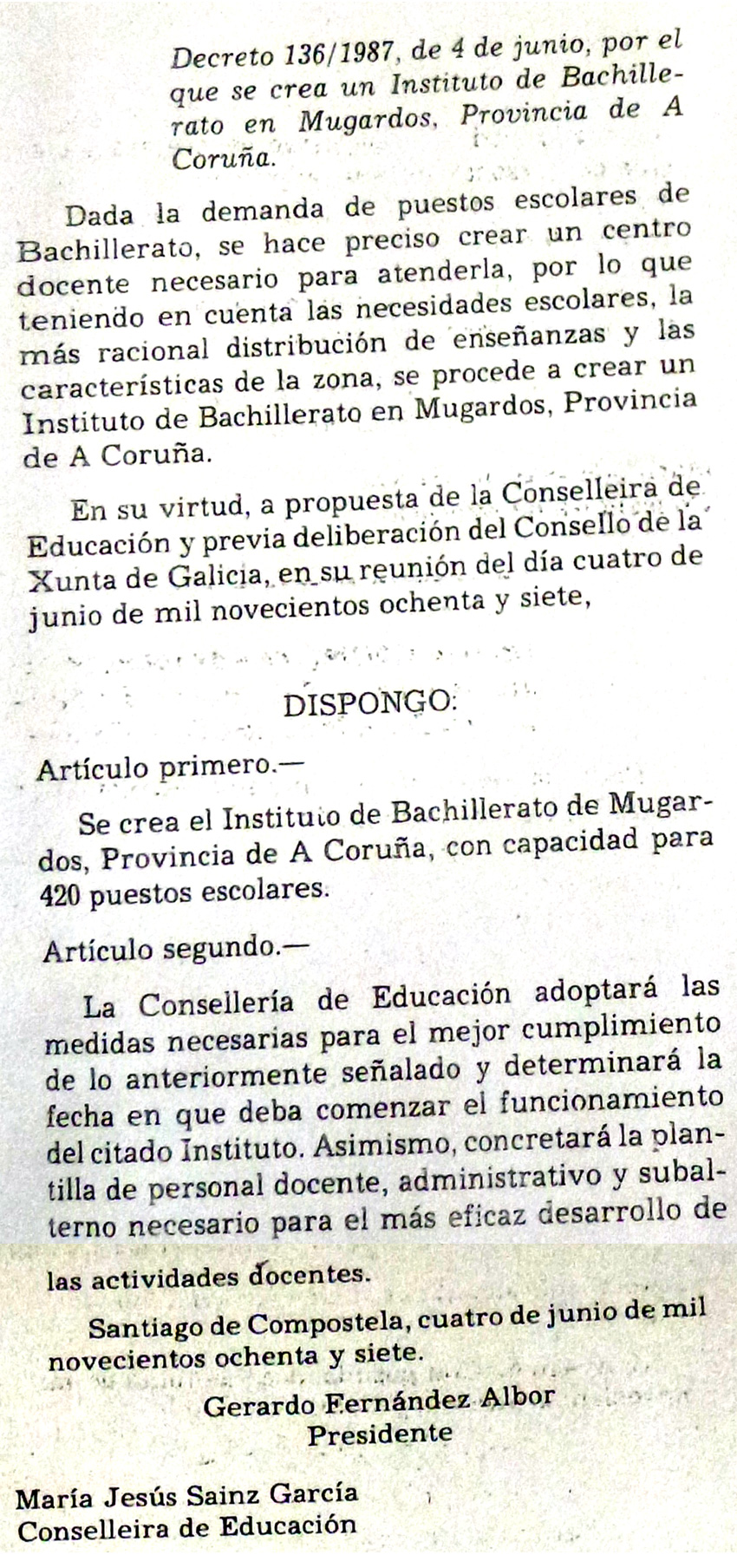 Decreto 136/1987