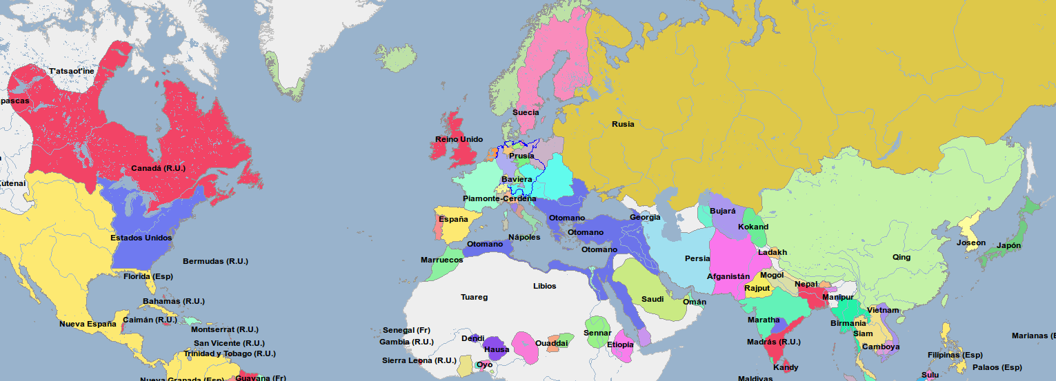 Mundo en 1800