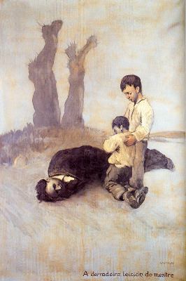 A derradeira lección do mestre. 1945. Castelao
