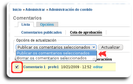 Cola de aprobación Cola de aprobación