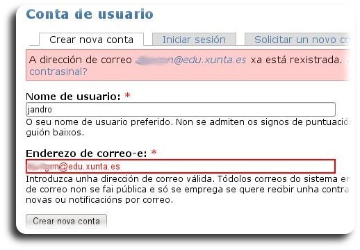 erro nova conta erro nova conta