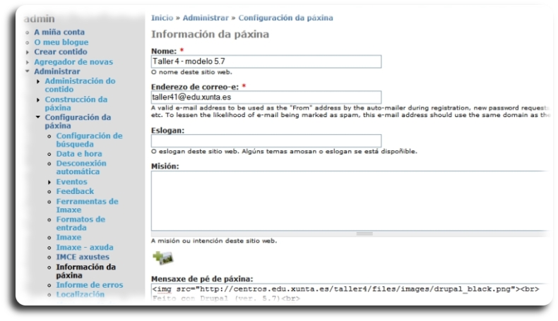 3.1 Información da Páxina 3.1 Información da Páxina