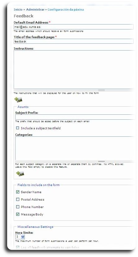 Edicción do Feedback Edicción do Feedback