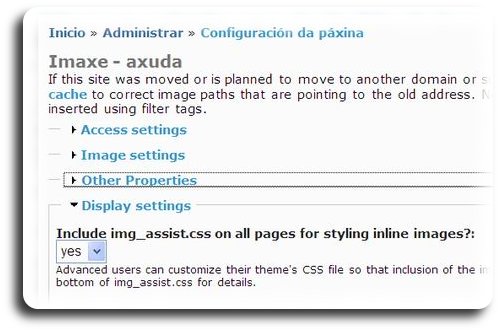 Axustes da pantalla Axustes da pantalla