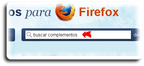 Buscar complementos en Firefox