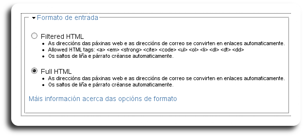 Formato de entrada Formato de entrada