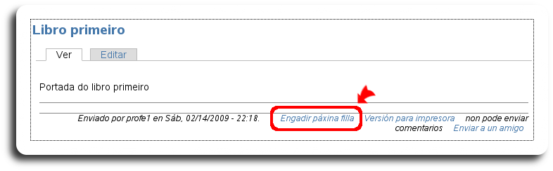 Engadir unha páxina filla Engadir unha páxina filla