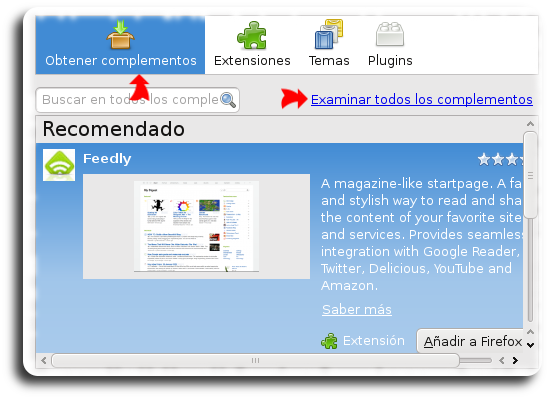 Obter complementos de Firefox Obter complementos de Firefox