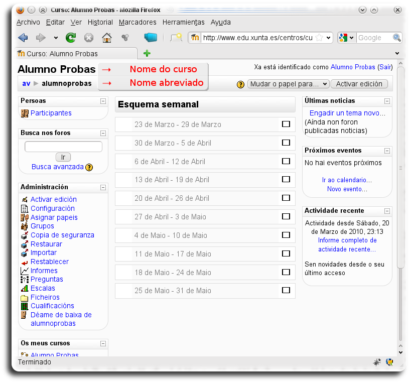 Curso novo Curso novo