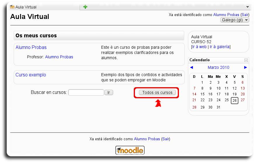 Acceso a Todos os cursos Acceso a Todos os cursos
