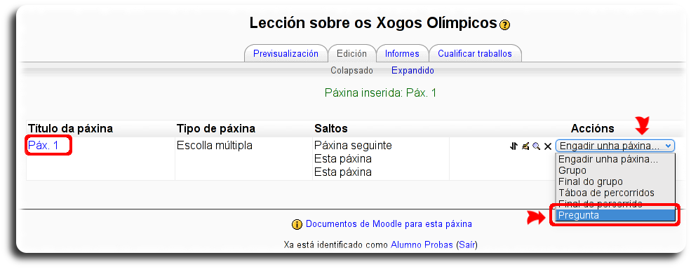 Engadir novas páxinas Engadir novas páxinas