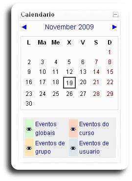 Calendario de eventos Calendario de eventos