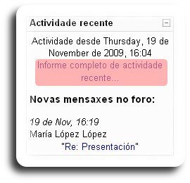 Bloque que presenta as novidades do curso