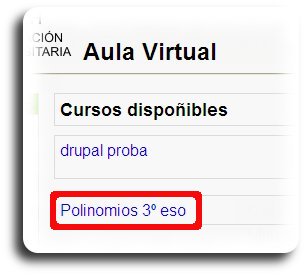 No curso creado (Polinomios 3º ESO) No curso creado (Polinomios 3º ESO)