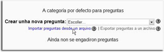 Importar preguntas desde un arquivo Importar preguntas desde un arquivo