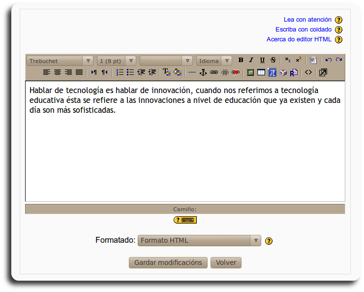 Diario, editando entrada Diario, editando entrada