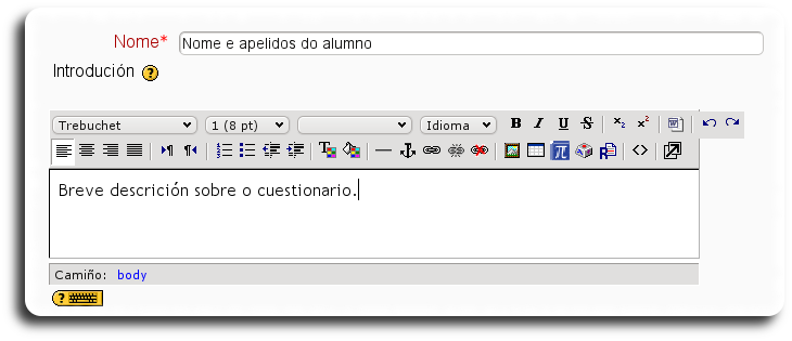 Crear cuestionario Crear cuestionario