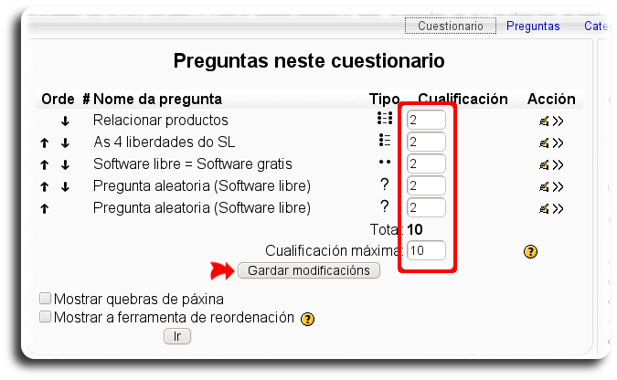 Preguntas do cuestioario Preguntas do cuestioario