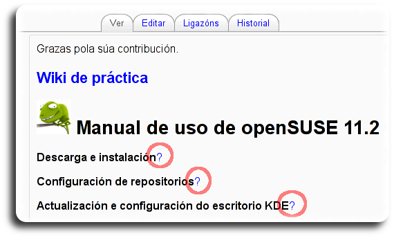 Editar novas páxinas Editar novas páxinas