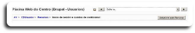 Cabeceira cando se selecciona unha actividade ou recurso Cabeceira cando se selecciona unha actividade ou recurso