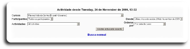 Busca avanzada de novidades no curso Busca avanzada de novidades no curso
