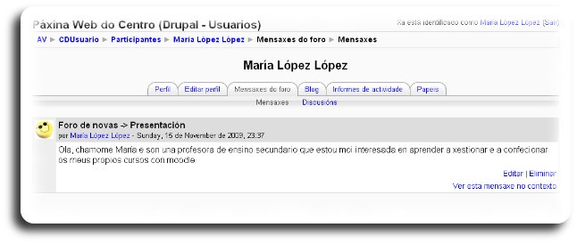 Mensaxes enviadas o foro Mensaxes enviadas o foro