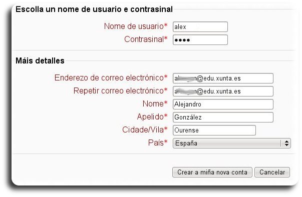 Nova conta Nova conta