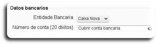 novos datos de usuario novos datos de usuario