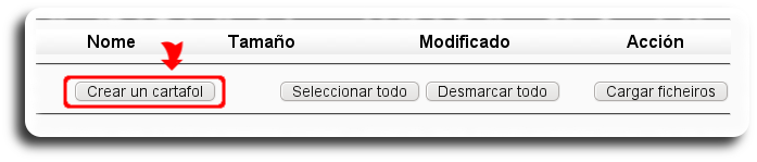 crear cartafol crear cartafol