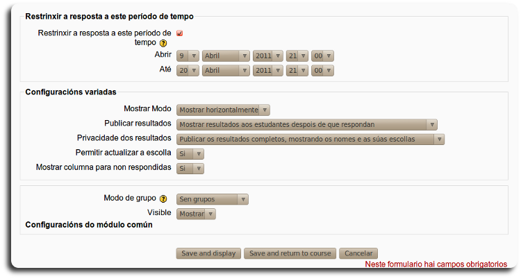 Configurar escolla 2 Configurar escolla 2