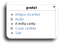 Menú de usuario Menú de usuario