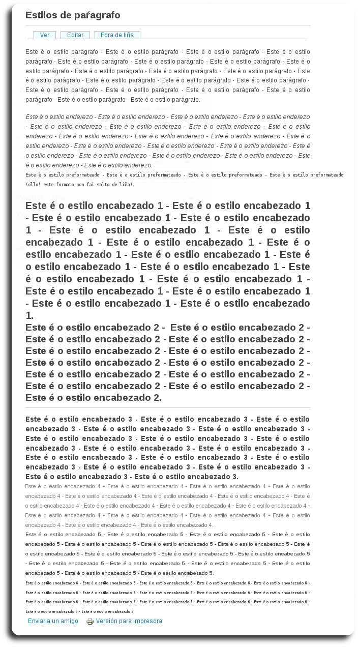 Estilos de parágrafos Estilos de parágrafos