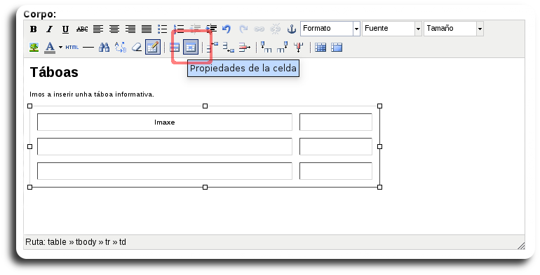 Propiedades de celda Propiedades de celda