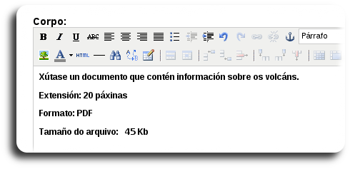 Corpo da páxina Corpo da páxina