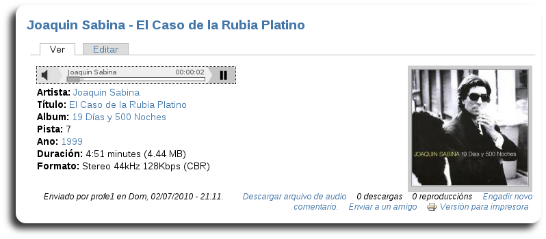 Audio publicado Audio publicado