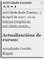 actividade recente actividade recente