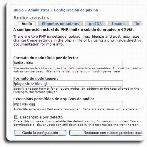 Axustes de audio
